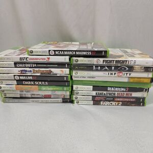 XBox 360 Lot of 19 Games Pre-owned Untested Variety Games Farcry2 March Madness